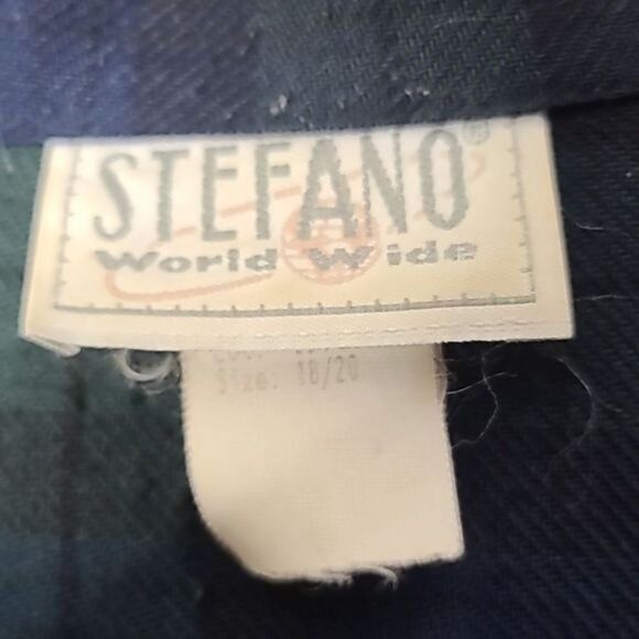 Vintage 90s Dark Green Navy Plaid Grunge Oversized Blazer Size 18/20 XXXL - Picture 6 of 12